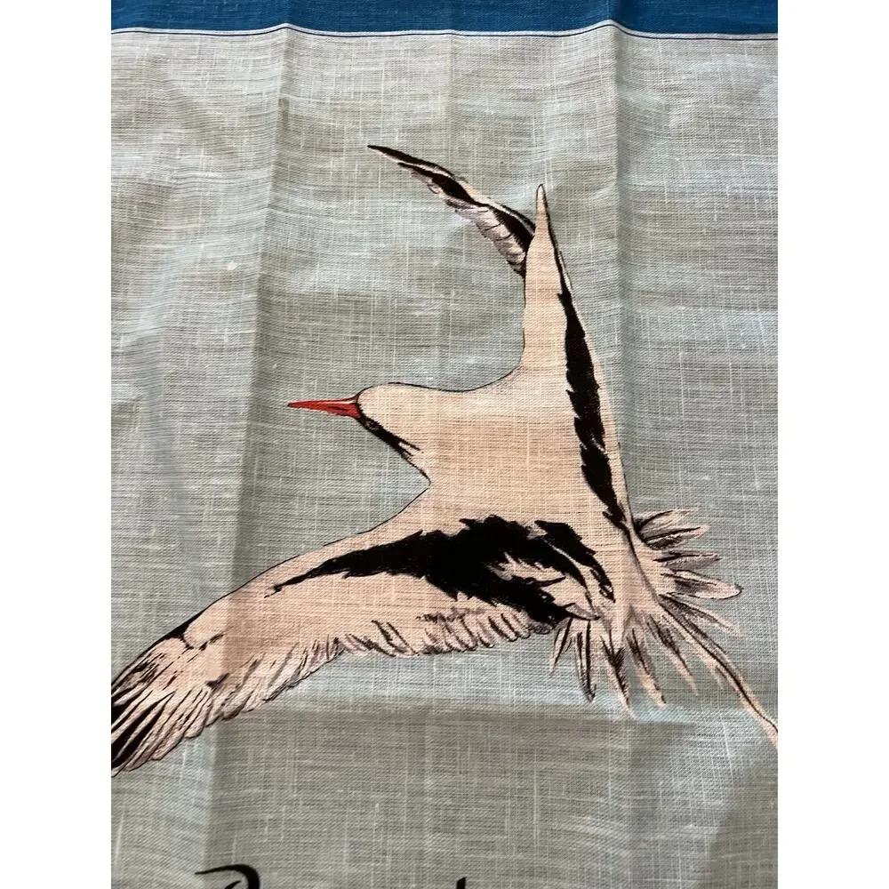 New Bermuda Longtail Bird 100% Linen Tea Towel Made In Ireland
